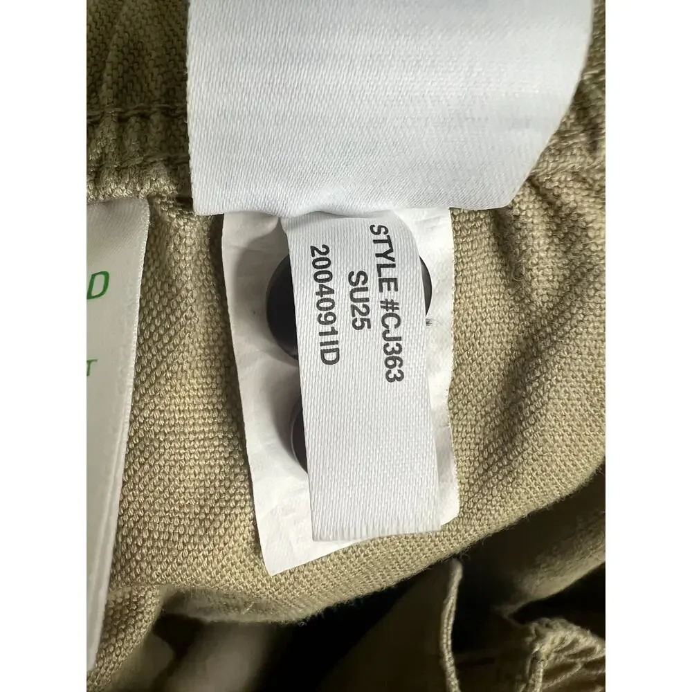 New J.Crew Pier Khaki Linen Blend Pants Men's Small Coastal Preppy Old Money